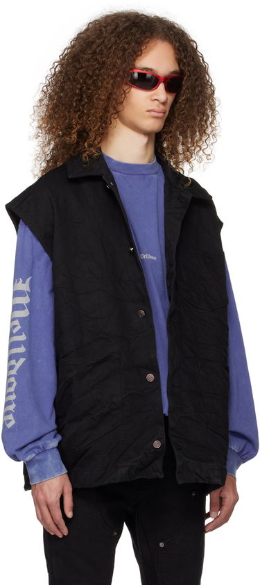 Väst We11done We11done Oversized Denim Vest Svart | WD-DV0-24-394-U-BK, 1
