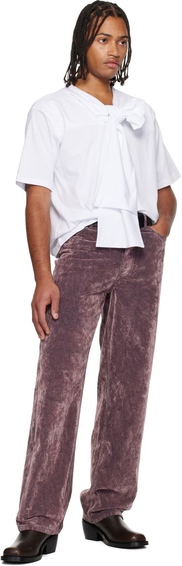 T-shirt Dries Van Noten Dries Van Noten Bow Neck Cotton T-shirt Vit | 252-021108-2603, 3