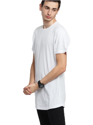 T-shirt Urban Classics Shaped Long Tee Vit | TB638 White