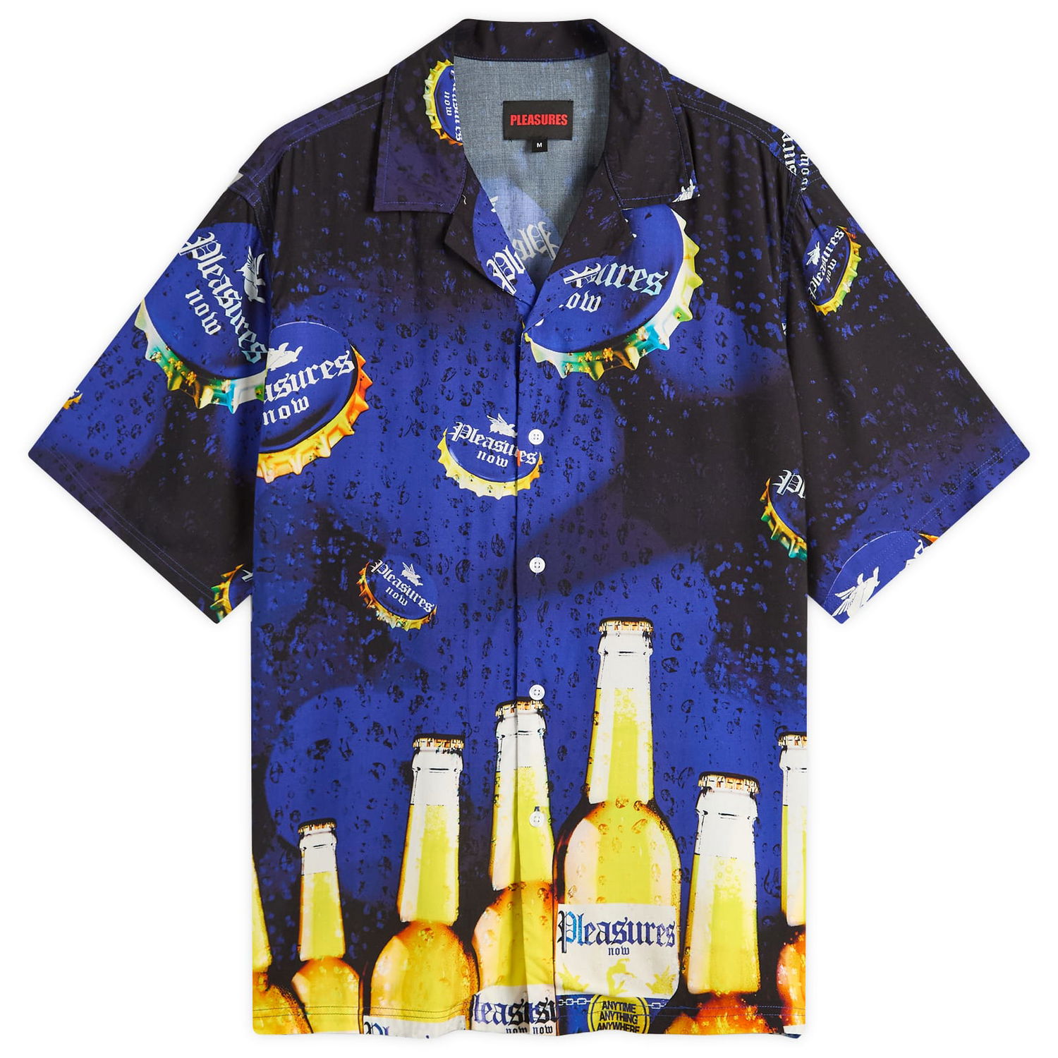 Skjorta Pleasures Pleasures Cerveza Vacation Shirt Blå | P25SU001-BLU, 0