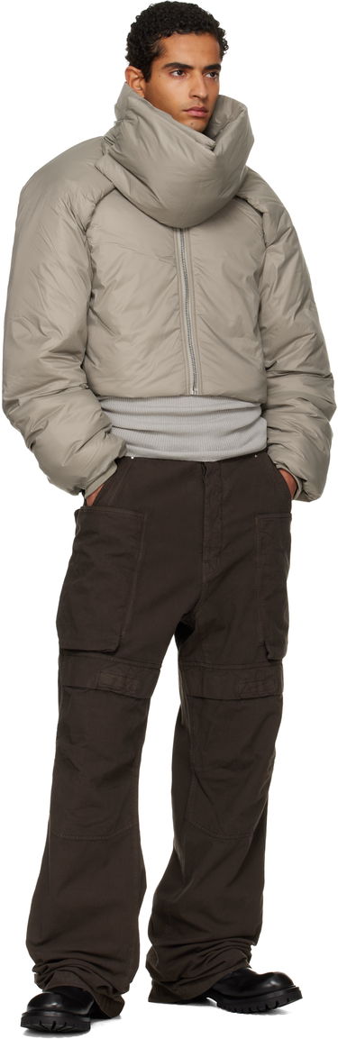 Pufferjacka Rick Owens Rick Owens DRKSHDW Concordians Convertible Cropped High-Neck Puffer Jacket Beige | DU02E7777 NP, 4