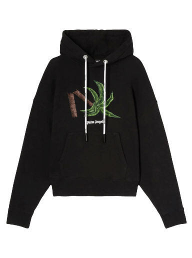 Sweatshirt Palm Angels Broken Palm Hoodie Svart | PMBB058S22FLE0171055