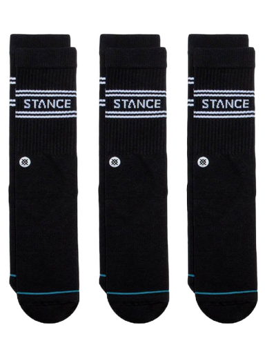 Strumpor Stance Basic 3 Pack Crew Svart | A556D20SRO-BLK