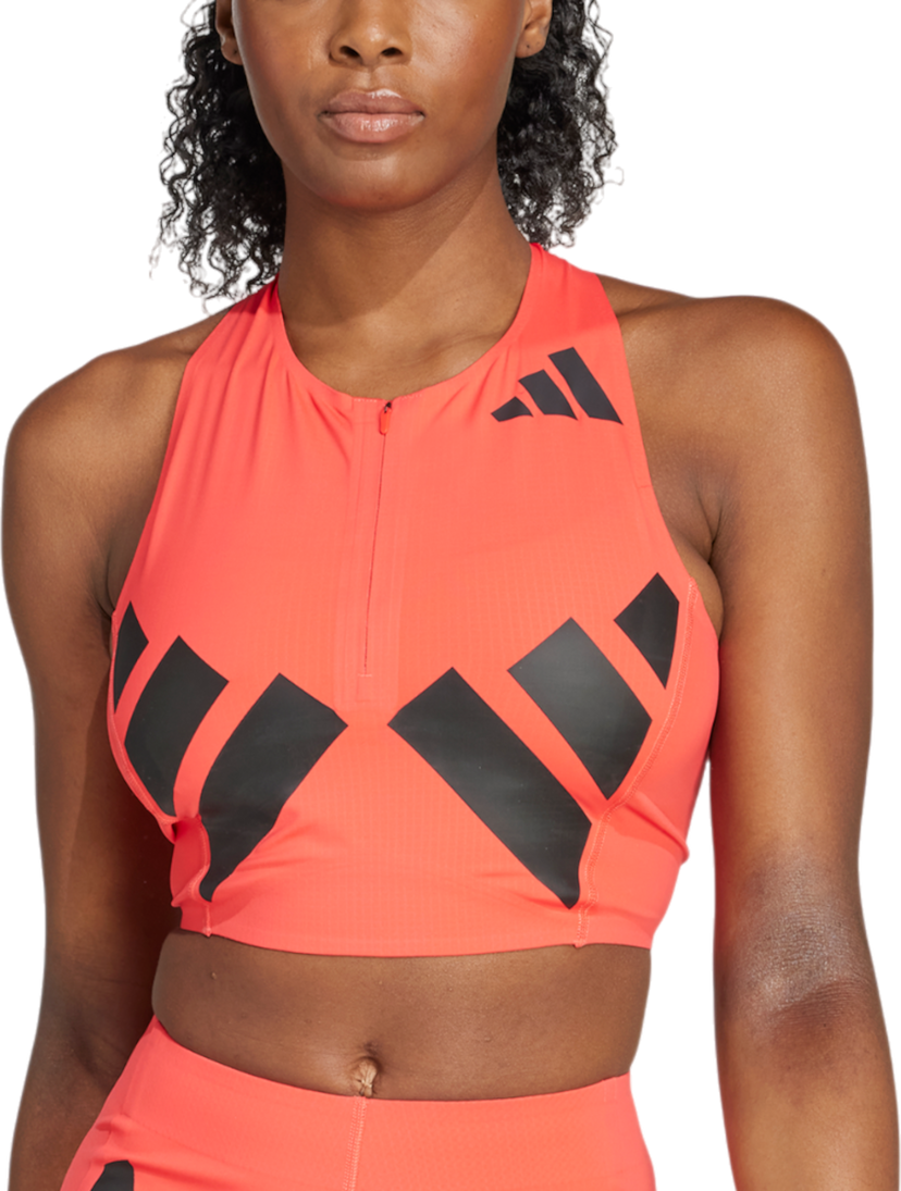 Crop top adidas Performance Adizero Road to Records Crop Top Röd | jd7321