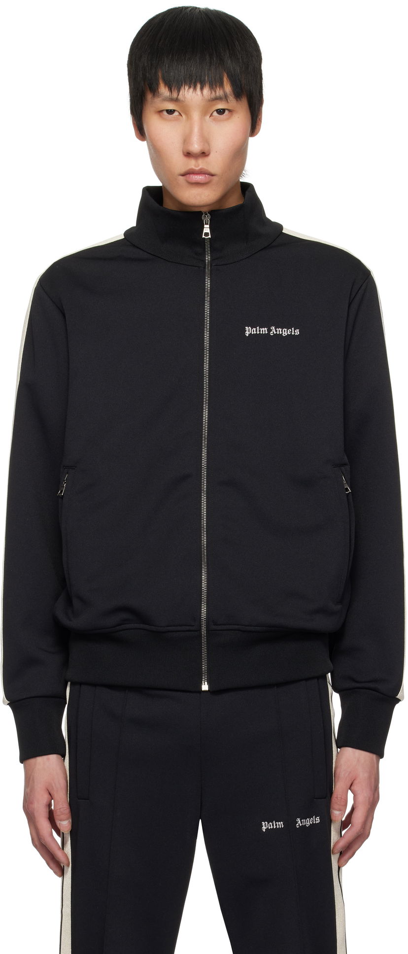 Träningsoverall Palm Angels Palm Angels Classic Logo Track Jacket Svart | PMBD058C99FAB0021003