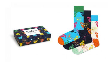 Strumpor Happy Socks 3-Pack Mixed Dog Socks Gift Set Flerfärgad | XDOG08-0100, 1