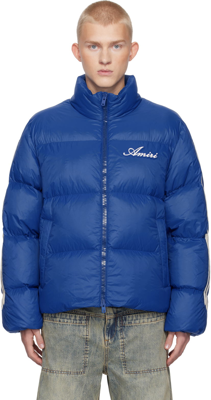 Pufferjacka AMIRI Bones Down Jacket Blå | AMOUDW1008