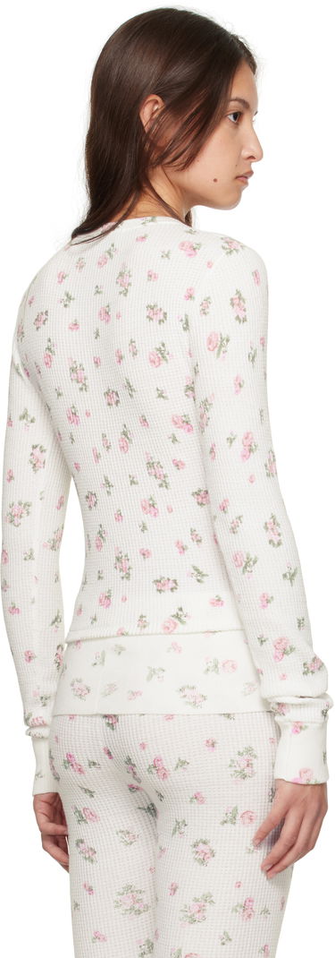 T-shirt GUIZIO Guizio Long Sleeve Rosebud Thermal Top Vit | H24101K082, 2