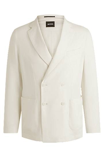 Jacka BOSS Selected By Shohei Ohtani Slim-Fit Blazer Vit | 50540686