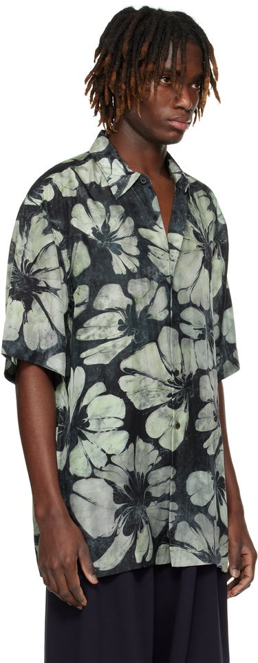 Skjorta Dries Van Noten Dries Van Noten Silk Floral Short Sleeve Shirt Grön | 251-020700-1202, 1