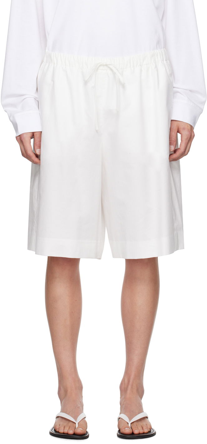 Shorts The Row Stanton Elastic Waistband Shorts Vit | 8156-W3095, 0