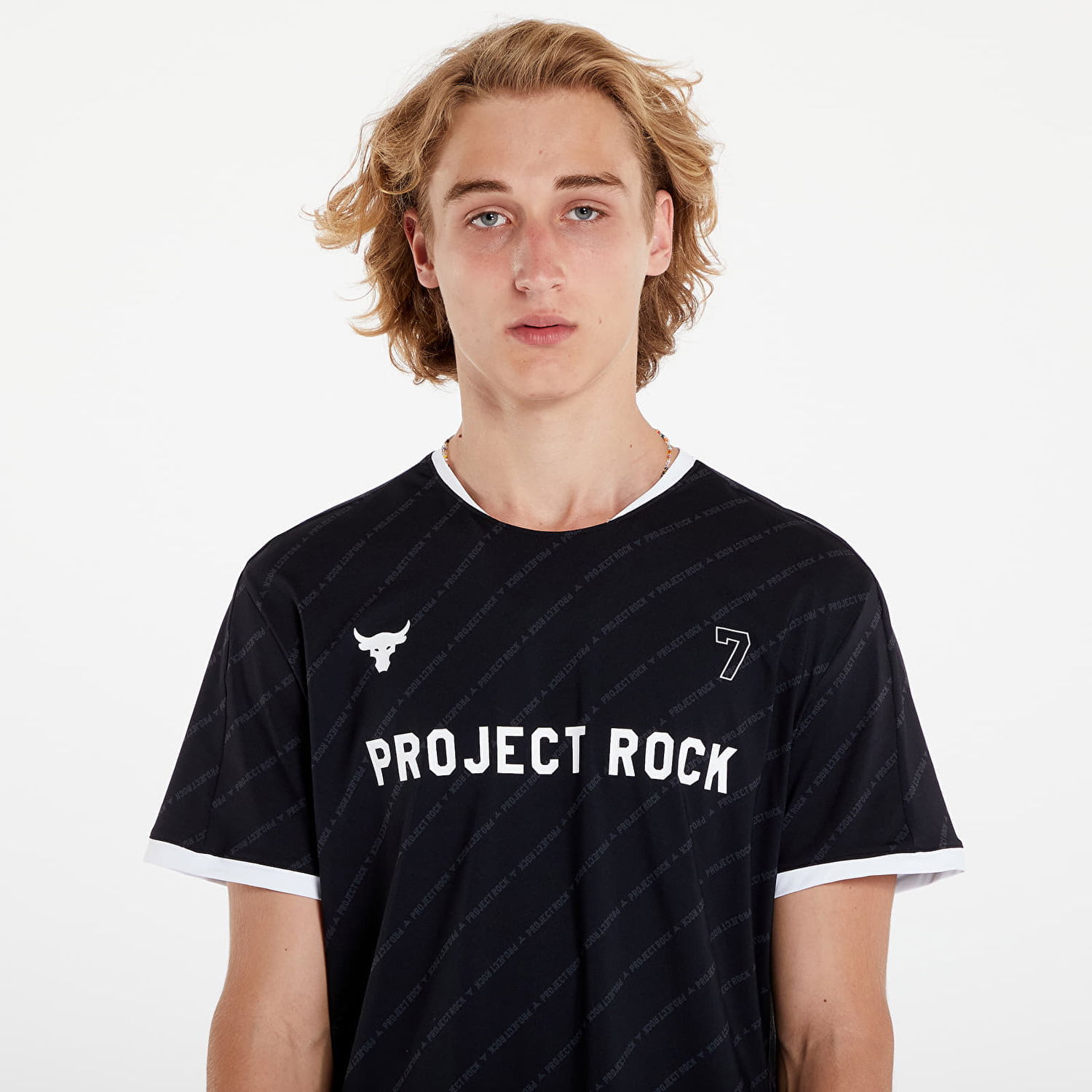 Jersey Under Armour Project Rock Rugby Shirt Black/ White Svart | 1387512-001, 1