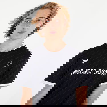 Jersey Under Armour Project Rock Rugby Shirt Black/ White Svart | 1387512-001, 1