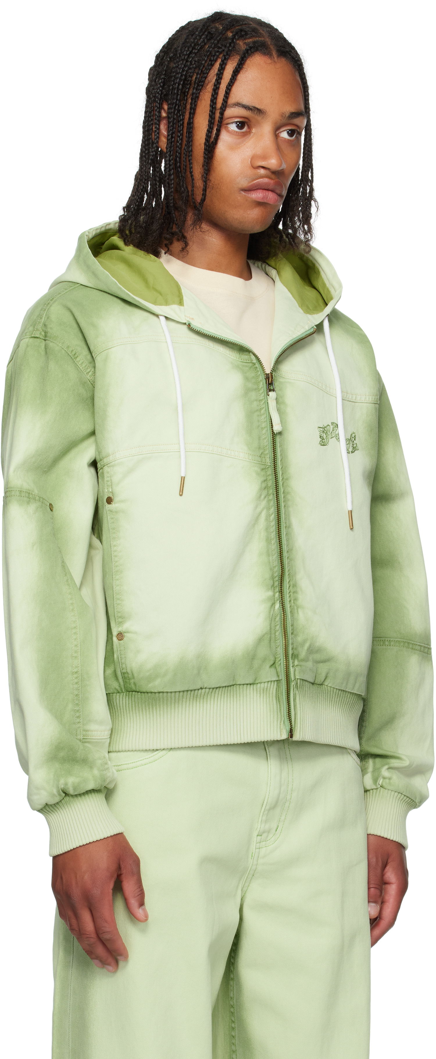 Jacka Dime Dime Hooded Utility Jacket Grön | DIMESU251MAT, 1