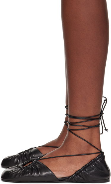 Sneakers och skor LANVIN Lanvin Mesure Lace-Up Leather Ballerina Flats Svart | FW-SAMS0W-NAPA-E25, 2