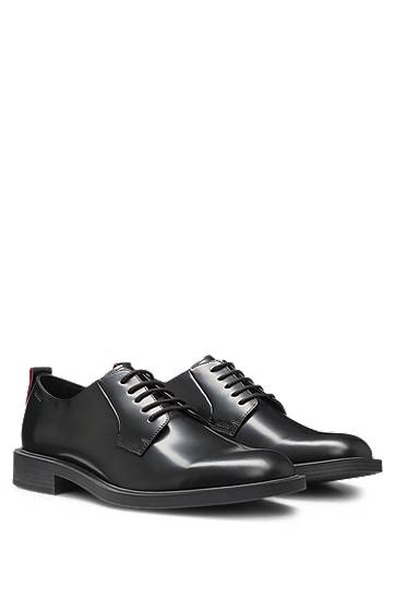 Tillbehör BOSS Derby Leather Shoes with Logo Detail Svart | 50548654