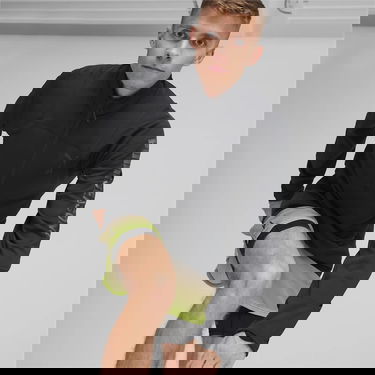 Sweatshirt Puma M SEASONS LS 1/4 Zip Polypropylene Rain Cell Svart | 524891-01, 3