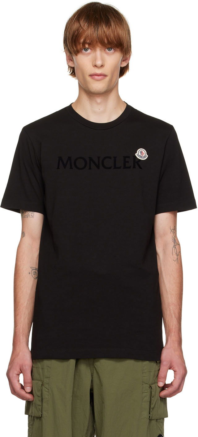 T-shirt Moncler Cotton T-Shirt Svart | H20918C000258390T