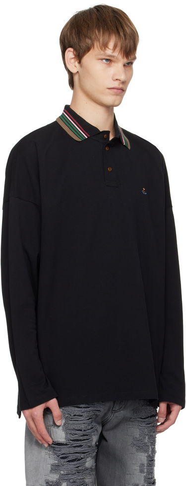 Polotröja Vivienne Westwood Vivienne Westwood Oversized Long Sleeve Polo Svart | 2H01000Q-J0009-, 1