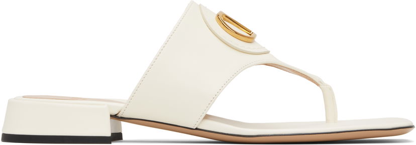 Tillbehör Valentino Valentino Garavani VLogo Signature Thong Sandals Vit | 6W0S0LA9DSH