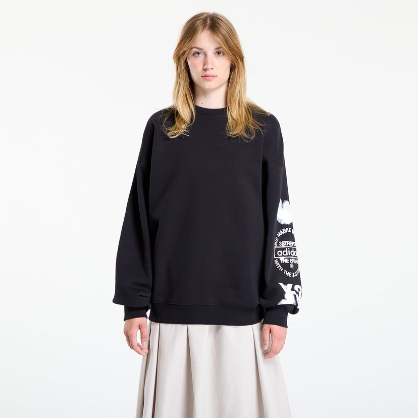 Sweatshirt Y-3 Y-3 Graphic Crew Sweatshirt Svart | JX4749