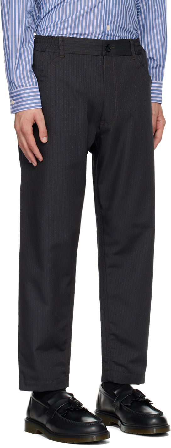 Byxor Comme des Garçons Homme Deux Pinstripe Trousers Mörkblå | DN-P027-051, 1