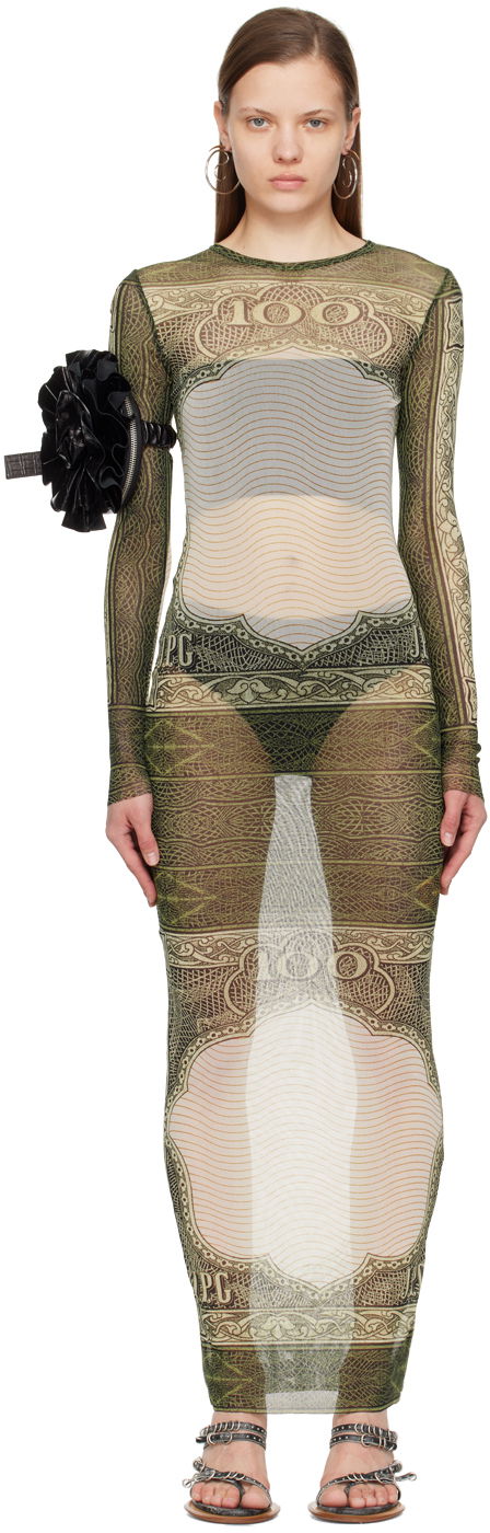 Klä Jean Paul Gaultier Jean Paul Gaultier 'The Cartouche' Maxi Dress Grön | 24/25-F-RO086-T515-400300156