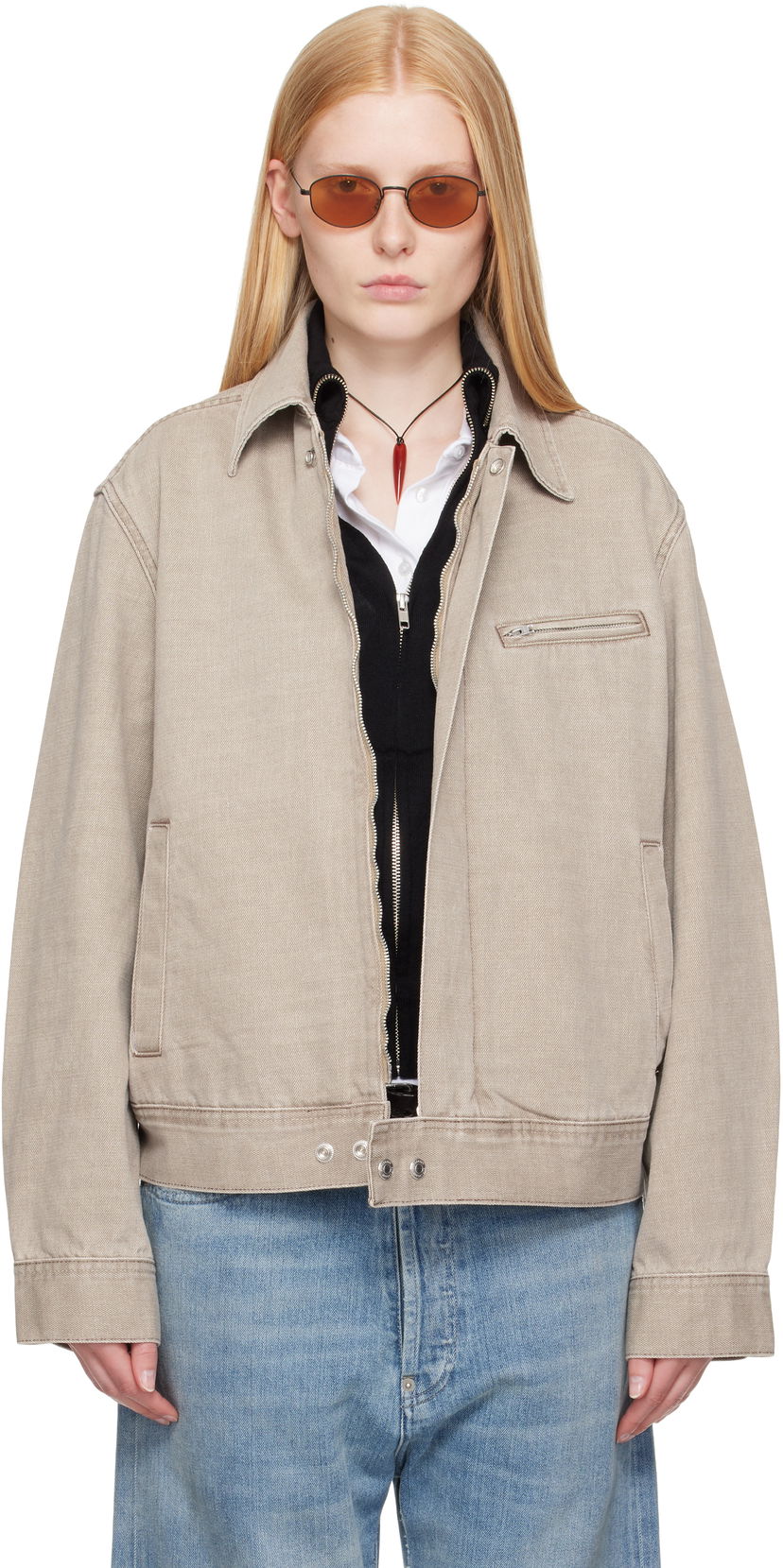 Jacka OUR LEGACY Our Legacy Miller Denim Jacket Beige | M2255MV