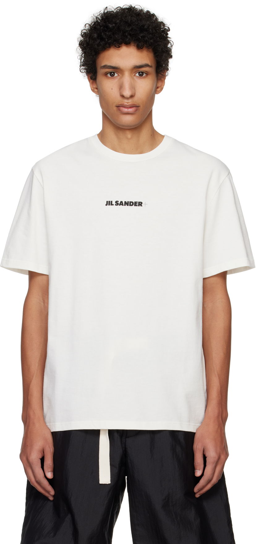 T-shirt Jil Sander Jil Sander + Logo Print T-Shirt Vit | J47GC0156_J20103