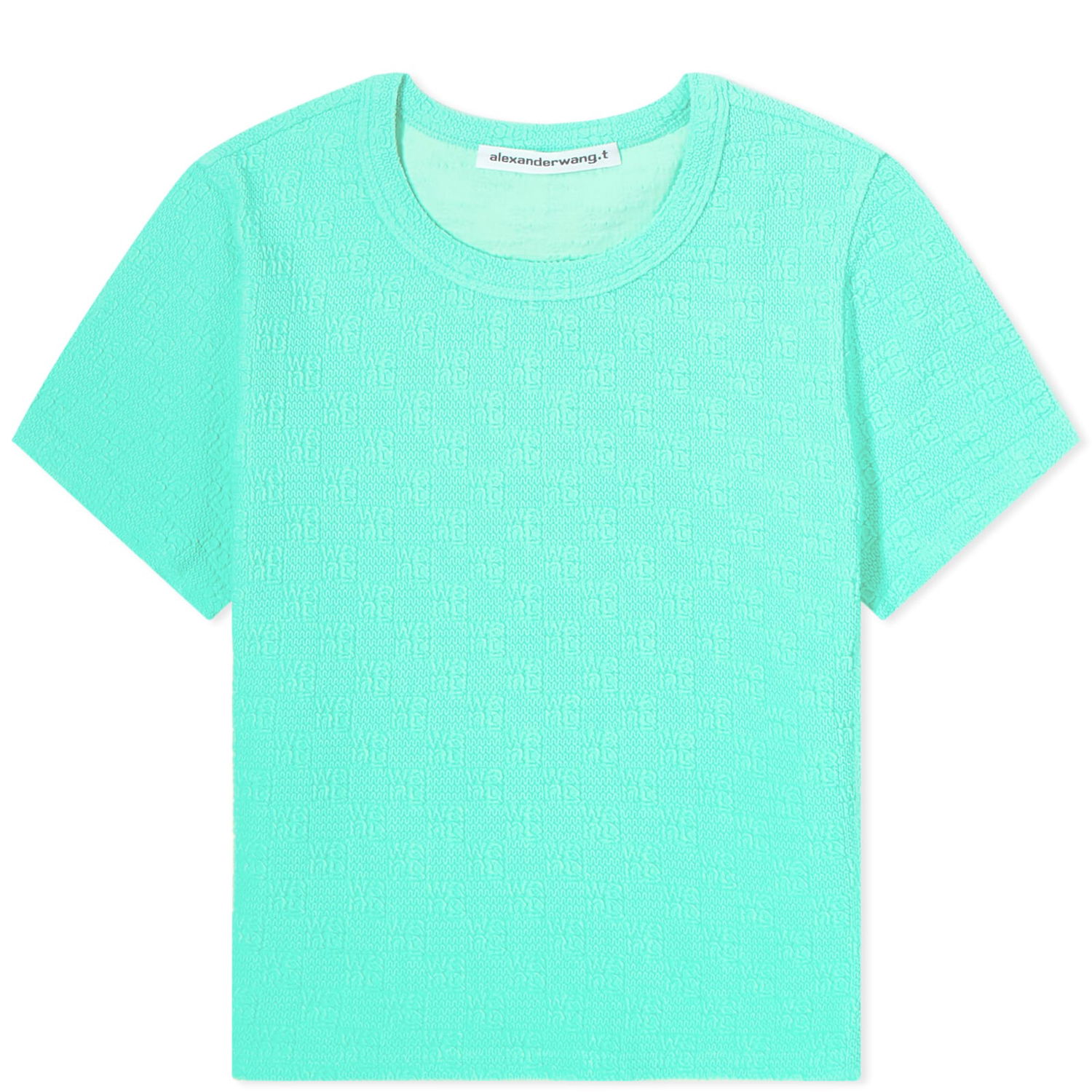 Crop top Alexander Wang All Over Logo Baby Tee Turkos | 4CC2231385-347, 0
