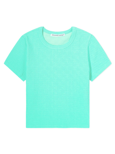 Crop top Alexander Wang All Over Logo Baby Tee Turkos | 4CC2231385-347