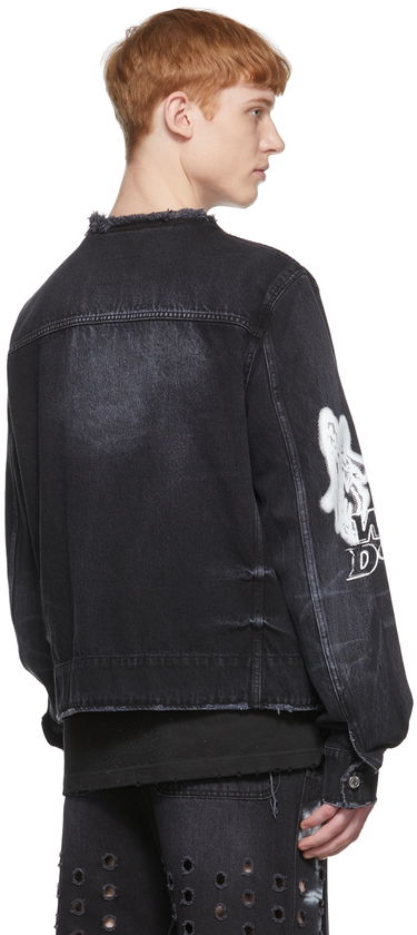 Jacka We11done Faded Denim Jacket Svart | WD-DJ1-22-347-U-WB, 2