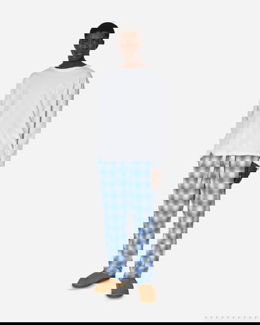 Pyjamas TEKLA Flannel Plaid Pijamas Pants Blå | SWP-LIBLPL LIBLPL, 4