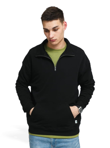 Sweatshirt Urban Classics Organic Basic Troyer Svart | TB4148
