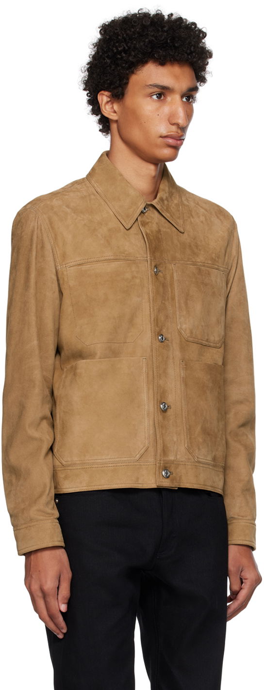 Jacka Paul Smith Paul Smith Suede Trucker Jacket Brun | M1R-374Y-L00040, 1