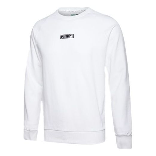 Sweater Puma Puma Round Neck Pullover Vit | 597358-02