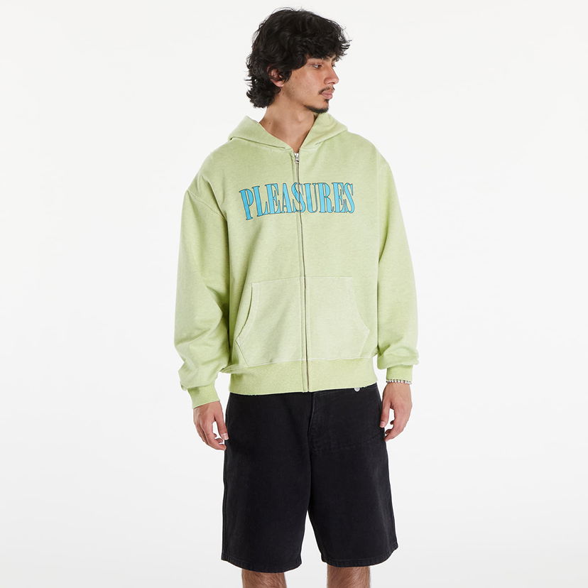 Sweatshirt Pleasures Onyx Zip Up Hoodie Faded Lime Grön | P24SU011 LIME