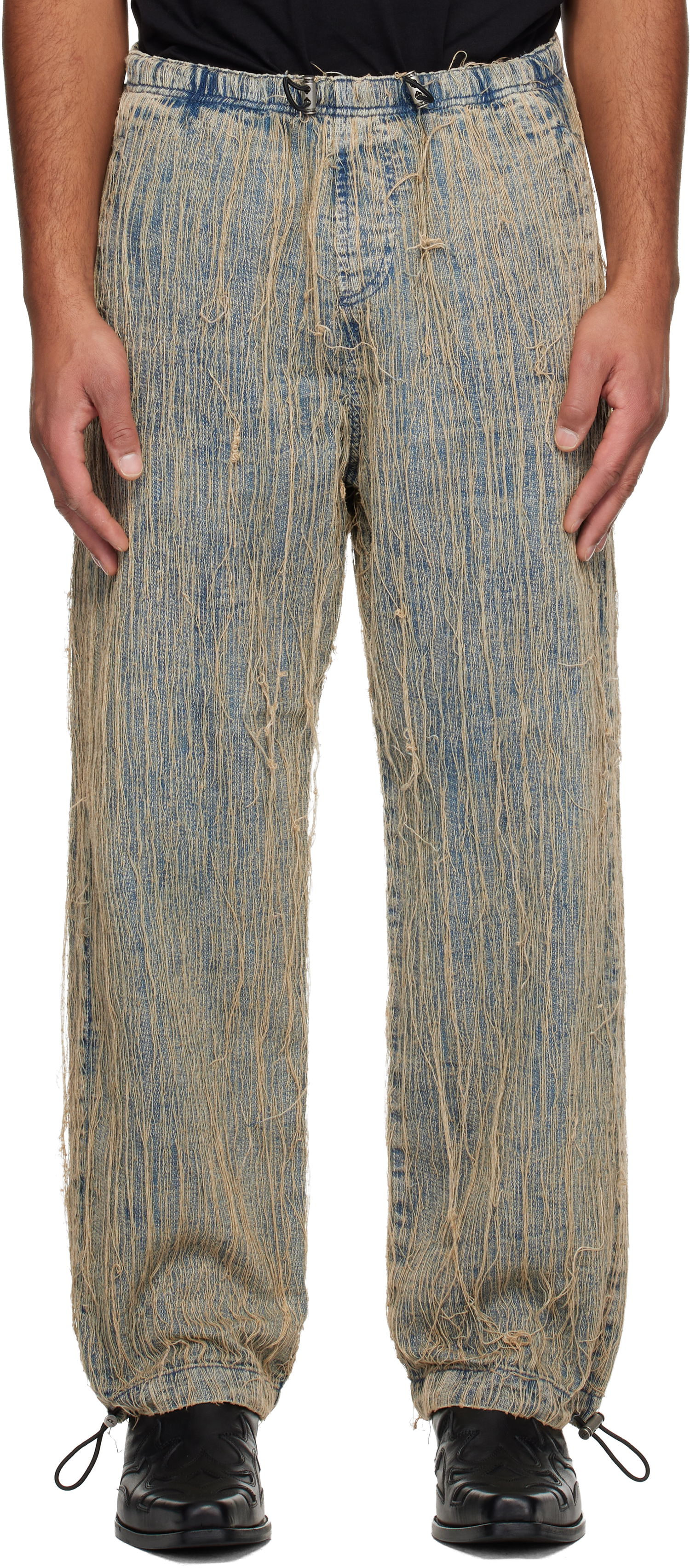 Jeans Diesel Relaxed D-Martial Frayed Drawstring Jeans Flerfärgad | A19277-0CMBZ-01, 0