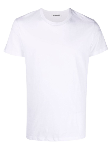 T-shirt Jil Sander Round Neck Cotton T-shirt Vit | JSMU706005MU247308-White