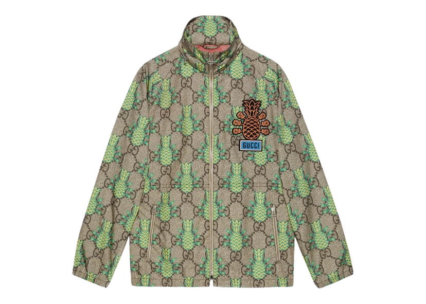 Jacka Gucci Pineapple GG Print Jacket Green Grön | 672807 ZAIES 2370
