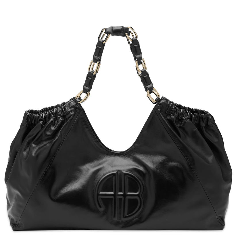 Handväska Anine Bing Leather Tote Bag With Chain Handles Svart | A-13-3087-000