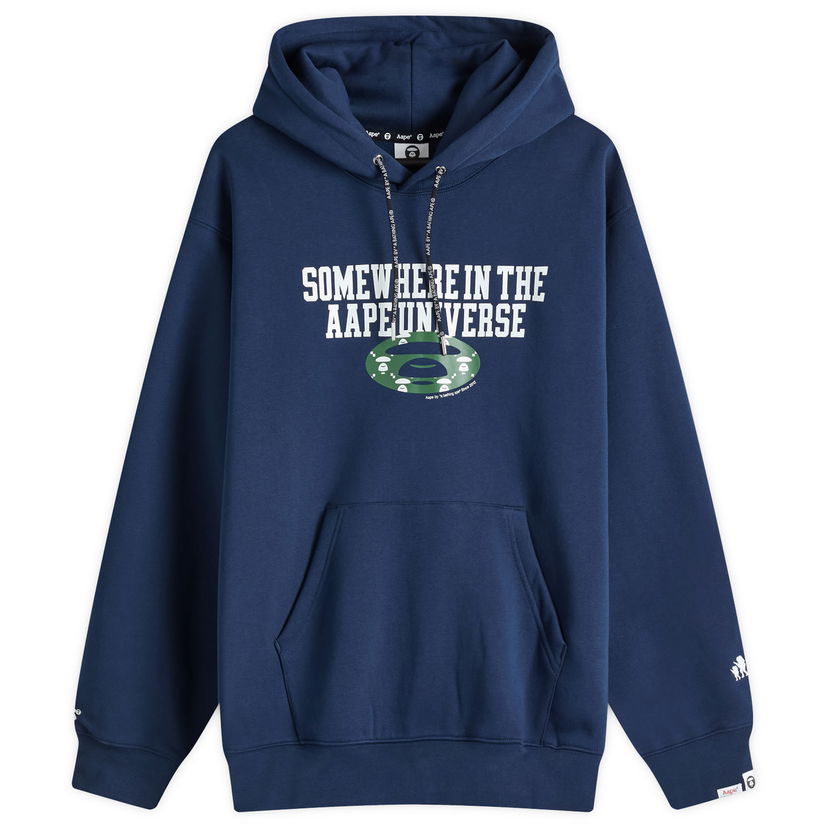Sweatshirt AAPE by A Bathing Ape AAPE Monogram Hoody Mörkblå | AAPSWMB342XXNNYX