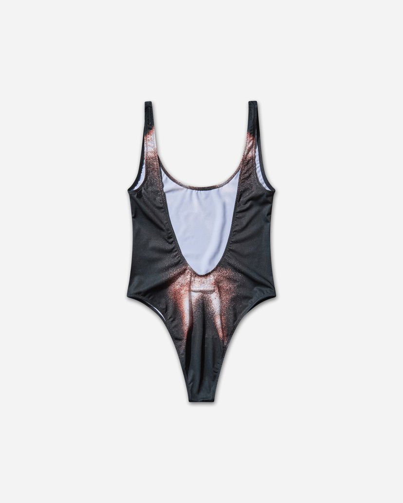 Badkläder Jean Paul Gaultier Body Dust One-Piece Swimsuit Svart | 2504WSW073J022P 0060