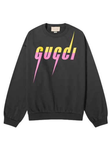 Sweatshirt Gucci Blade Logo Sweat Svart | 715919-XJFL9-1152