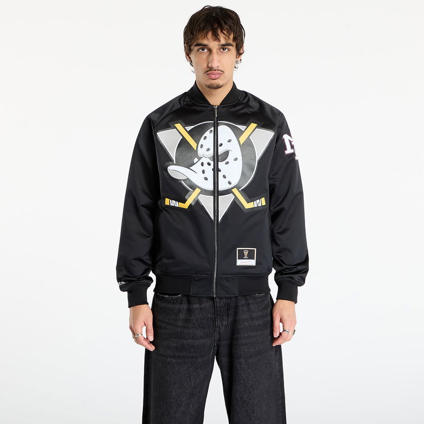 Bomberjacka Mitchell & Ness NHL Maxxed Out Satin Jacket Ducks 1992 Teemu Selanne Svart | JK11279-ADUBLCK