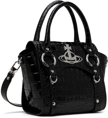Handväska Vivienne Westwood Vivienne Westwood Small Betty Crocodile-Embossed Bag Svart | 47030004W-L0099-, 1