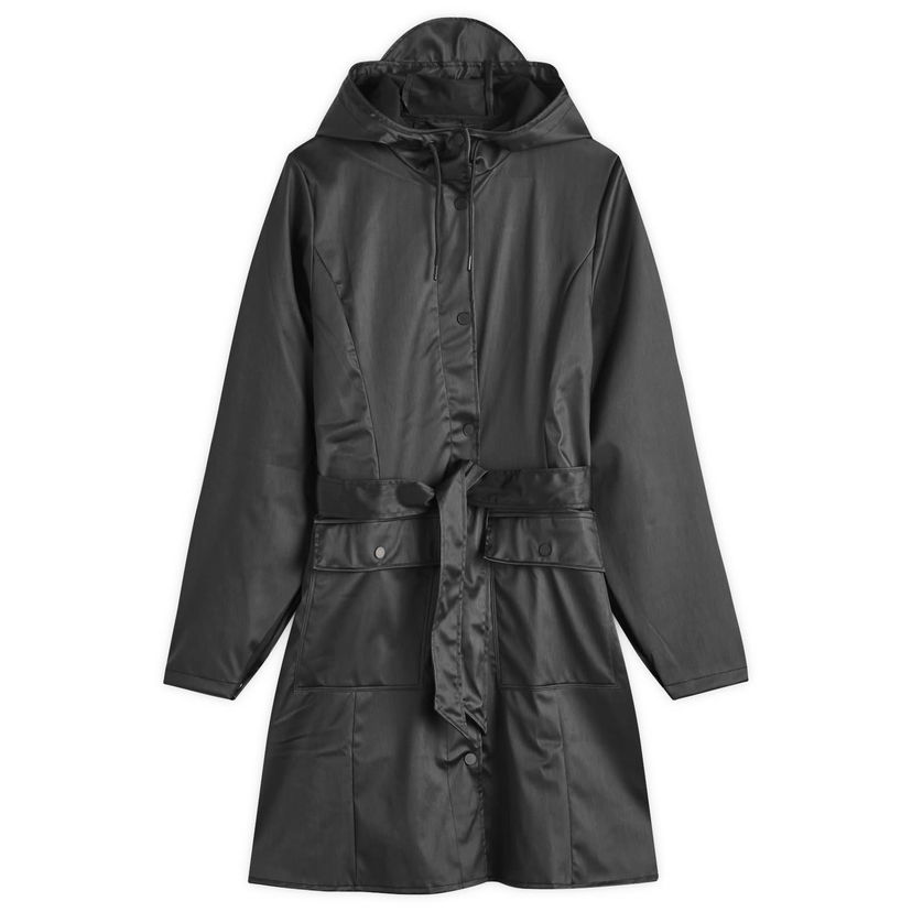 Regnrock Rains Curve Long Hooded Rain Jacket, Size L Svart | 18130-84