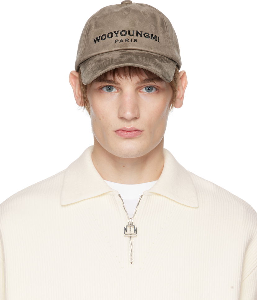 Keps WOOYOUNGMI Faux Suede Ball Cap Grå | W243AC52