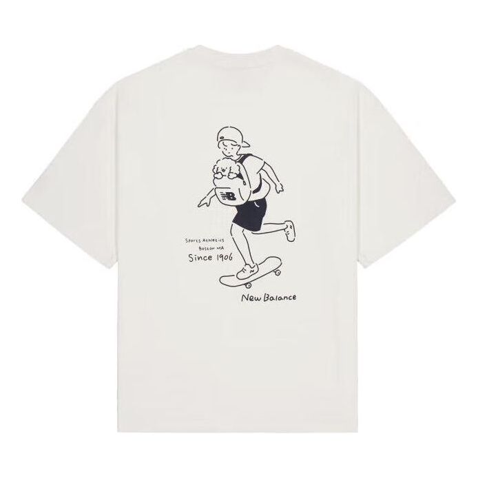 T-shirt New Balance Print Graphic T-Shirt Vit | AMT42338-CIC