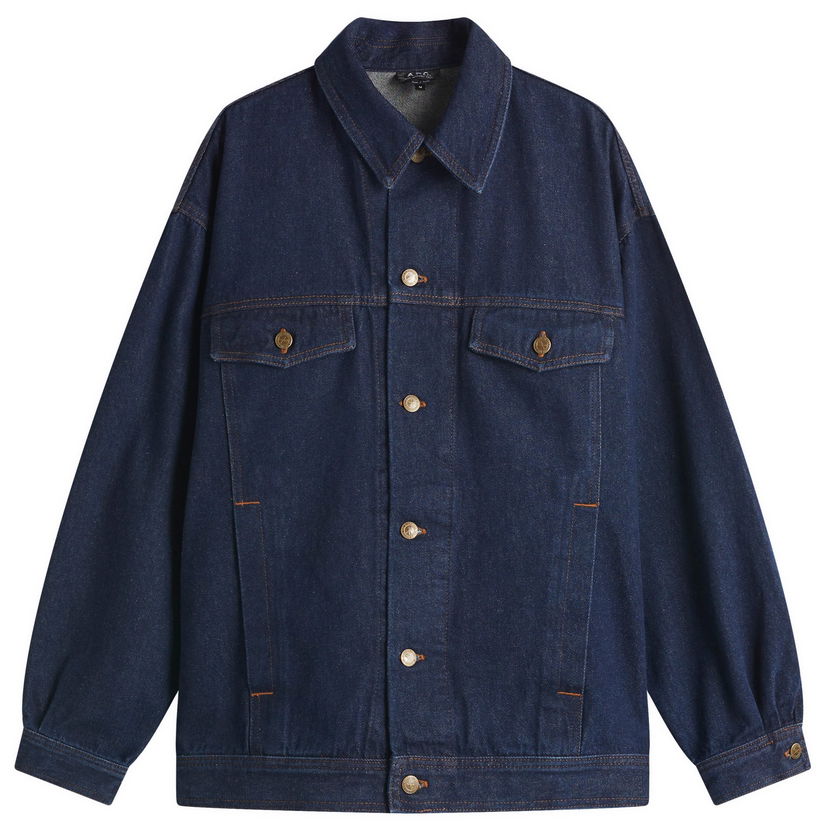 Jacka A.P.C. A.P.C. Elvis Denim Jacket Blå | COHJI-H02913-IAL